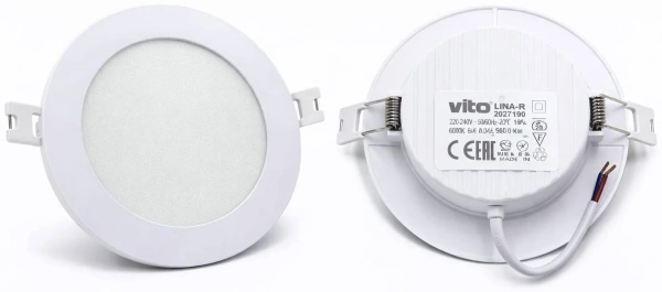 Споты VT/LINA-R/12W/6000K/Φ155/ROUND REC.LED PANEL