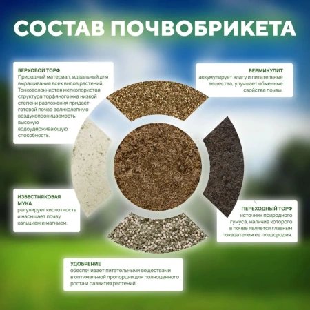 Почвобрикет БиоМастер Цветочный сад, 10л